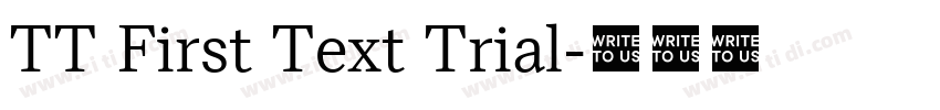 TT First Text Trial字体转换